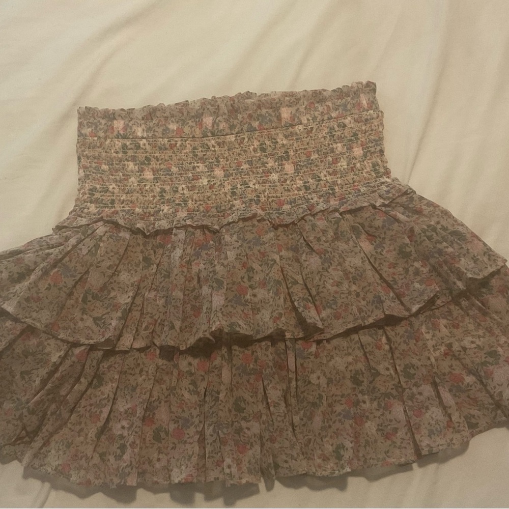 Shein Floral Smocked Mini Skirt – Size S